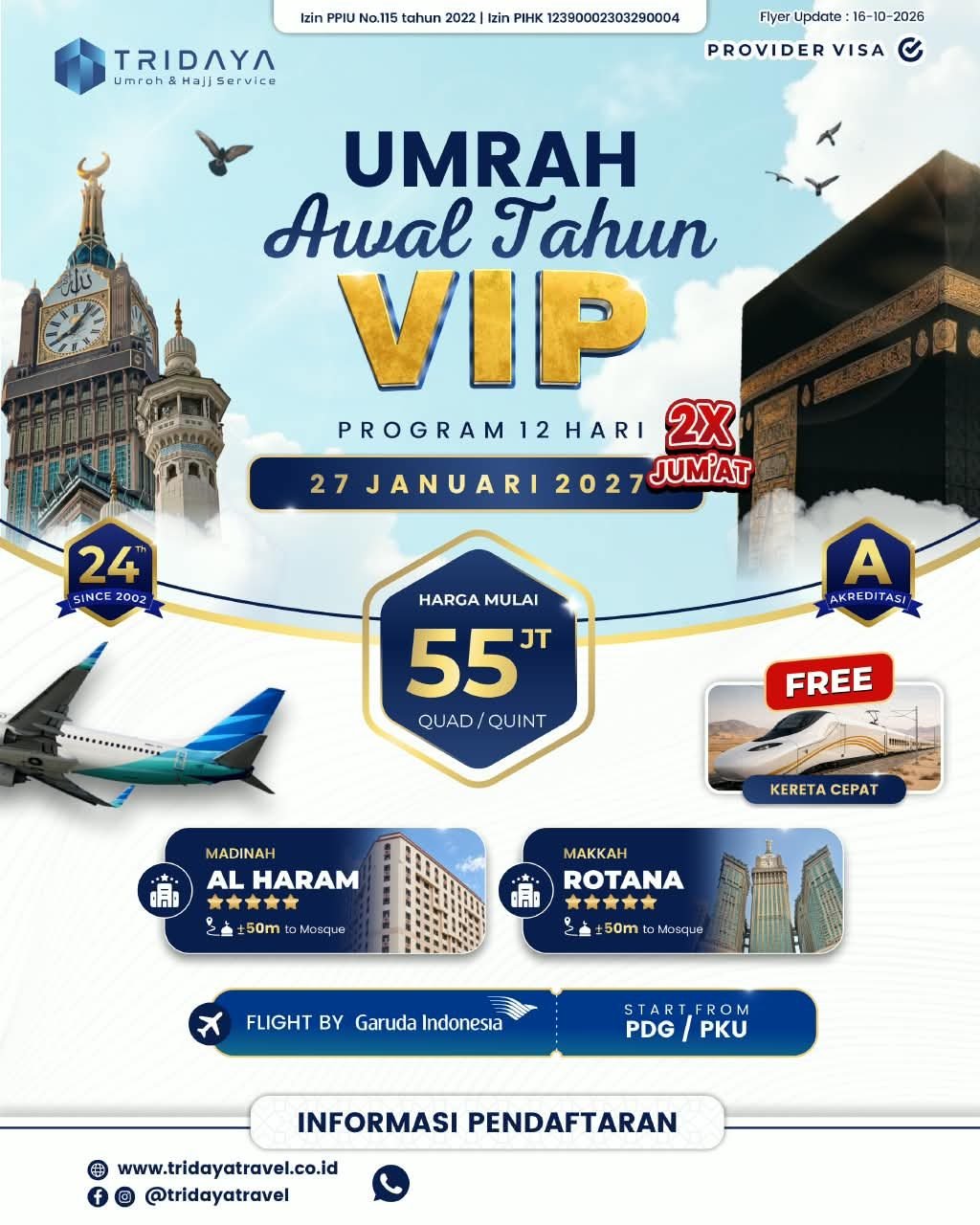 Poster Umroh Awal Tahun VIP